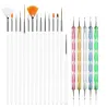 Nail art penslar - med prickverktyg - set