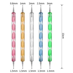 Outils de pointage d'ongles - 5 pièces