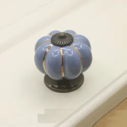 Ceramic furniture handle - pumpkin shaped knobsFurniture