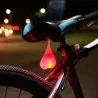 Sykkelbaklykt - LED - vanntett - hjerteformet