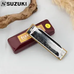 SUZUKI 1072 - harmonica argenté - 10 trous