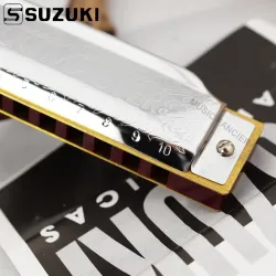 SUZUKI 1072 - harmonica argenté - 10 trous