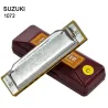 SUZUKI 1072 - harmonica argenté - 10 trous