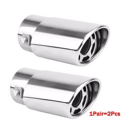Tubo de escape de carro universal - silenciador - aço inoxidável - 2 peças