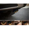 Pot d'échappement universel pour voiture - silencieux - acier inoxydable - bleu torréfié