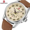 NAVIFORCE - montre de sport classique - quartz - bracelet cuir - étanche