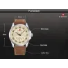 NAVIFORCE - montre de sport classique - quartz - bracelet cuir - étanche