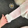 Strikket rutete sett - skjørt - vest - cardigan