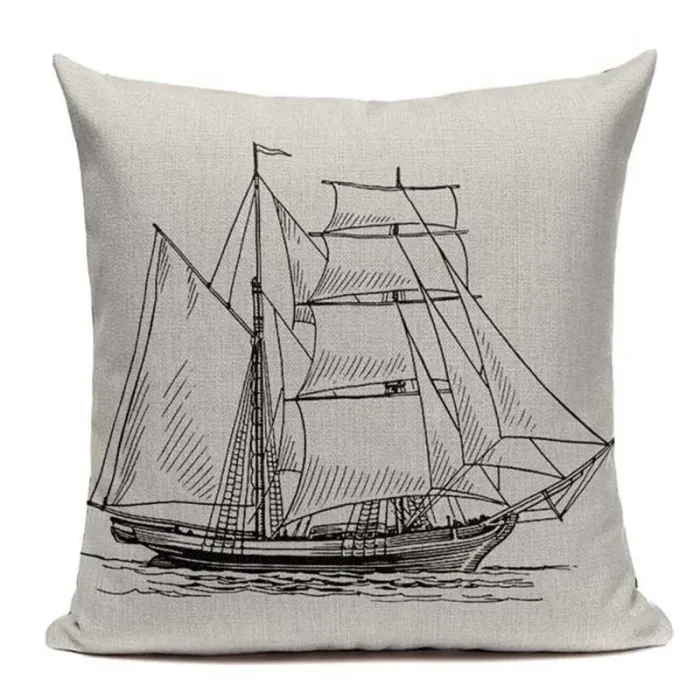 Vintage sierkussensloop - oceaanstijl - 45 cm * 45 cmKussenslopen
