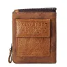 Vintage leather wallet - card / coin holder - large capacityWallets