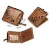 Skórzany portfel vintage - etui na karty / monety - duża pojemnośćPortfele