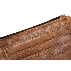 Vintage leather wallet - card / coin holder - large capacityWallets