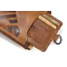 Vintage leather wallet - card / coin holder - large capacityWallets
