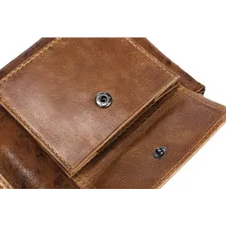 Vintage leather wallet - card / coin holder - large capacityWallets