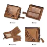 Skórzany portfel vintage - etui na karty / monety - duża pojemnośćPortfele