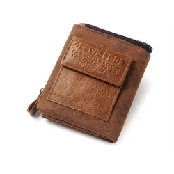 Vintage leather wallet - card / coin holder - large capacityWallets