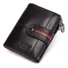 Skórzany portfel vintage - etui na karty / monety - duża pojemnośćPortfele