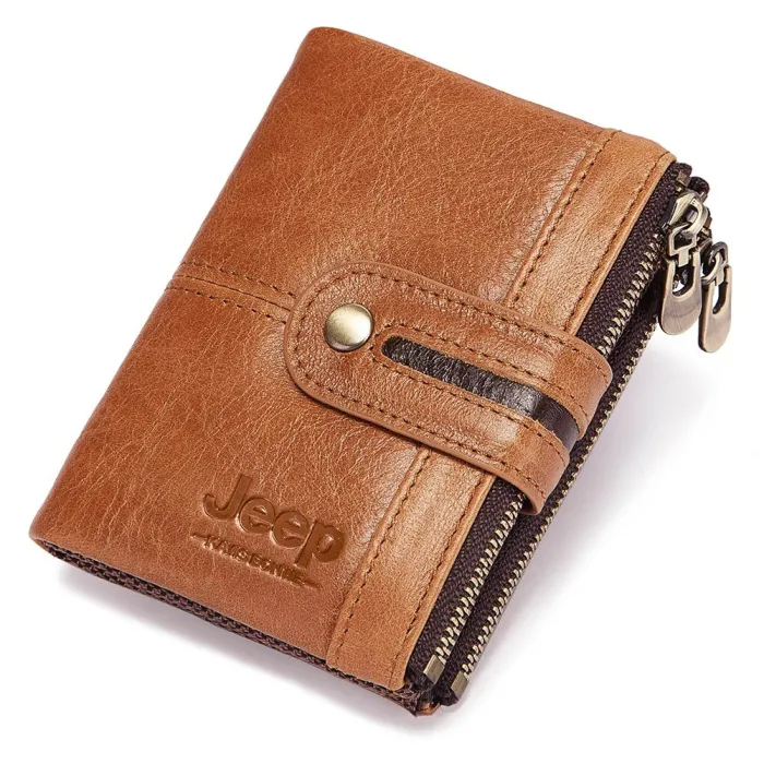 Vintage leather wallet - card / coin holder - large capacityWallets
