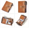 Vintage leather wallet - card / coin holder - large capacityWallets