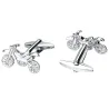 Silver motorcycle - elegant cufflinksCufflinks