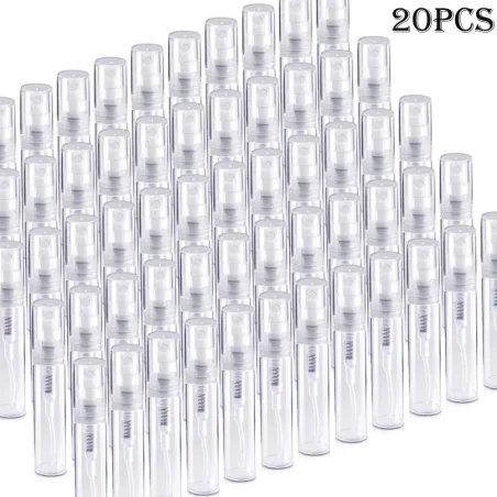 Contenitori vuoti per profumo - flaconi in plastica - con nebulizzatore - 20 pezzi