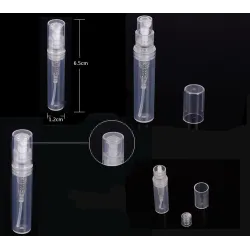 Tomma parfymbehållare - plastflaskor - med atomizer - 20 stycken