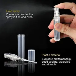 Tomma parfymbehållare - plastflaskor - med atomizer - 20 stycken