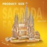 SAGRADA FAMILIA - bewegliches Kirchenmodell - Puzzle - Bauspielzeug - mit LED