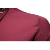 Camicia asimmetrica a maniche lunghe - ricamo dorato decorativo