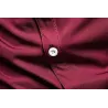 Camicia asimmetrica a maniche lunghe - ricamo dorato decorativo