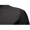 Camisa assimétrica de manga comprida - bordado dourado decorativo
