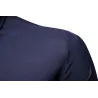 Camicia asimmetrica a maniche lunghe - ricamo dorato decorativo