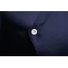 Camicia asimmetrica a maniche lunghe - ricamo dorato decorativo