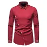 Camicia asimmetrica a maniche lunghe - ricamo dorato decorativo