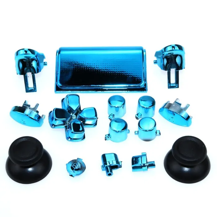 Utskiftbare kromknapper - for Dualshock 4 PS4 Pro Slim-kontroller - sett