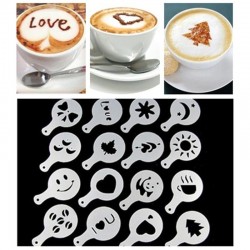 Schablonen für Kaffee - Cappuccino - Latte - Schablonen - 16 Stück