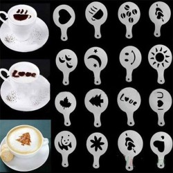 Pochoirs pour café - cappuccino - latte - modèles - 16 pièces