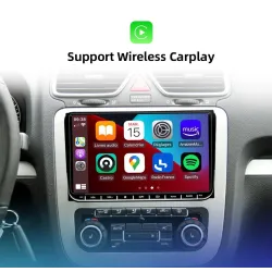 Autoradio - 2 Din - 9 pouces - Android 11 - 2Go - 32Go - Bluetooth - GPS - carplay - pour Volkswagen Golf 5 6 Passat