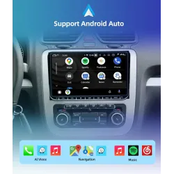 Autoradio - 2 Din - 9 pouces - Android 11 - 2Go - 32Go - Bluetooth - GPS - carplay - pour Volkswagen Golf 5 6 Passat