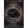 PAGANI - automatisk ur i rustfrit stål - mesh-rem - vandtæt - orange