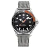 PAGANI - montre automatique en acier inoxydable - bracelet en maille - étanche - orange