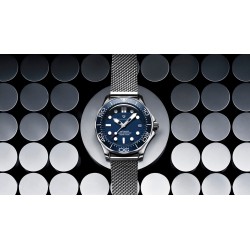 PAGANI - automatisch edelstalen horloge - mesh band - waterdicht - blauwHorloges