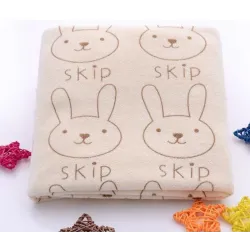 Drap de bain bébé tout doux - imprimé lapins