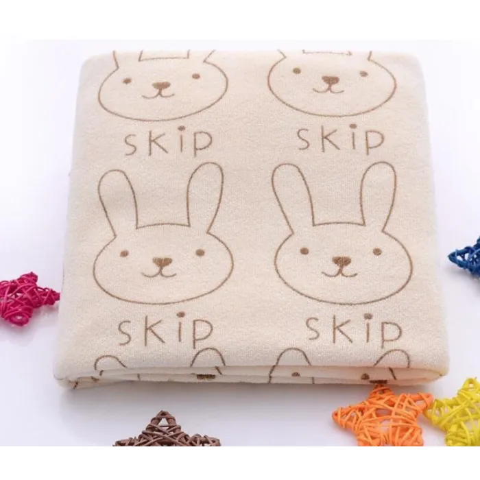 TextilToalla de baño suave para bebé - estampado de conejos