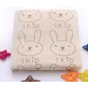 Mjuk babybadhandduk - kanintryckt