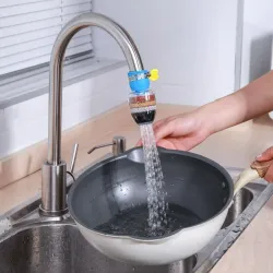 Filtre à eau de robinet - charbon actif à 5 couches - résistant aux éclaboussures