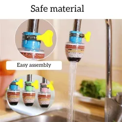Filtre à eau de robinet - charbon actif à 5 couches - résistant aux éclaboussures
