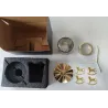Castiçal decorativo - giratório - flocos de neve - anjos - cavalos - ouro