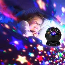 LED nattlampe - stjernehimmelprojektor - roterbar - 3W