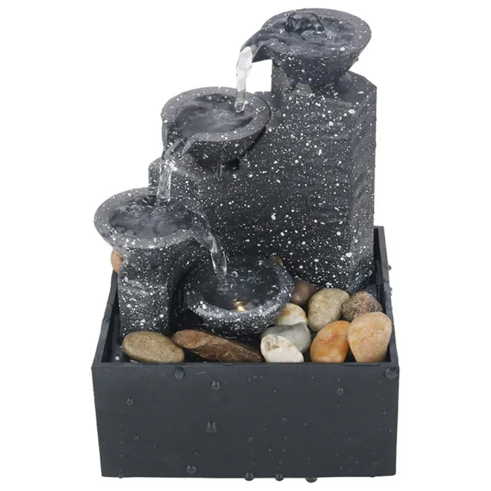 Fontaine USB - cascade à 4 niveaux - décoration de bureau